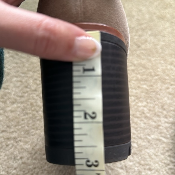 Naturalizer Varuna 2 Oatmeal Suede Side Zip Heeled Boots Women’s Size 9.5 - Picture 5 of 10